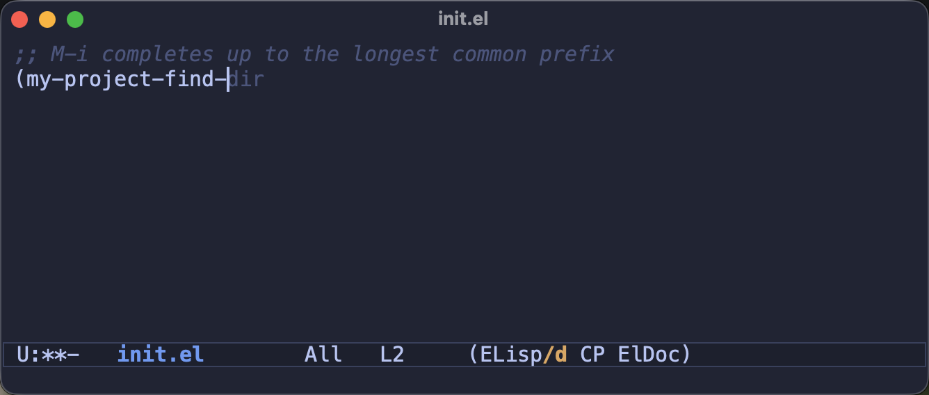 M-i completes up to the longest common prefix of the candidates
